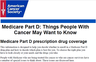 Medicare Part D: Things People With Cancer May Want to Know